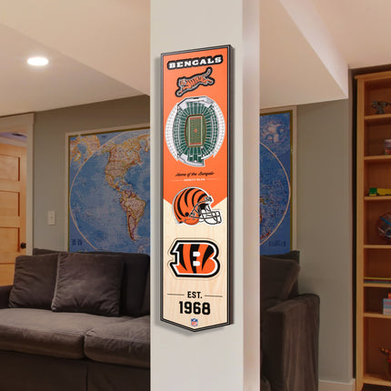 Cincinnati Bengals 8x32 3D Stadium Banner