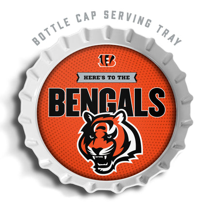 Cincinnati Bengals Bottle Cap Serving Tray
