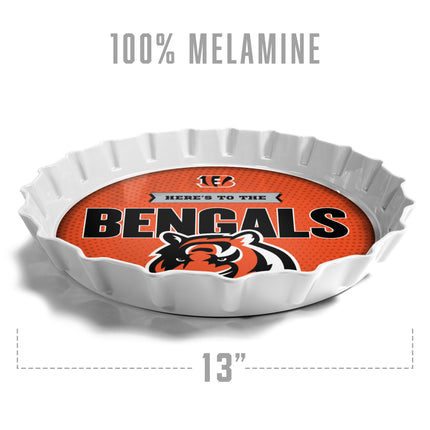 Cincinnati Bengals Bottle Cap Serving Tray