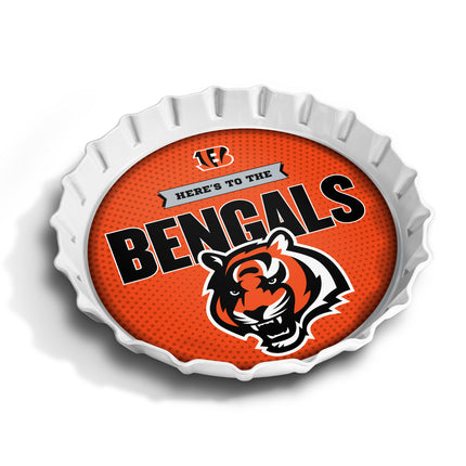 Cincinnati Bengals Bottle Cap Serving Tray