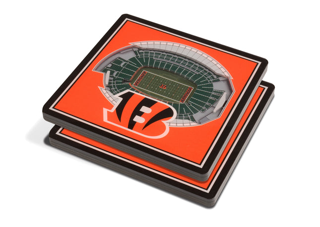 Cincinnati Bengals 3D Stadium View Coasters