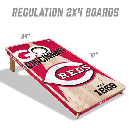 Cincinnati Reds Cornhole Boards 2x4