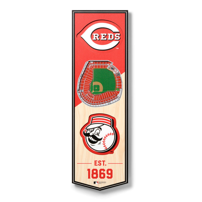 Cincinnati Reds 3D Stadium 6x19 Banners