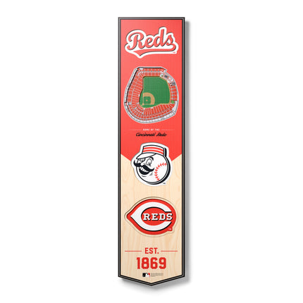 Cincinnati Reds 8x32 3D Stadium Banner