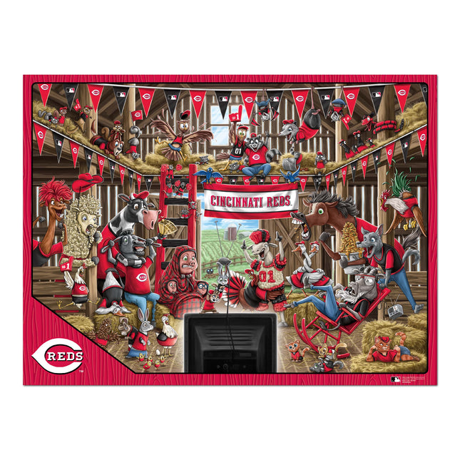 Cincinnati Reds Barnyard Fans Puzzle - 500 PC