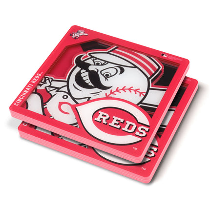 Cincinnati Reds 3D Logo Series Coasters