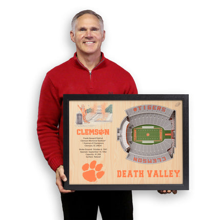 Clemson Tigers 25-Layer StadiumViews 3D Wall Art