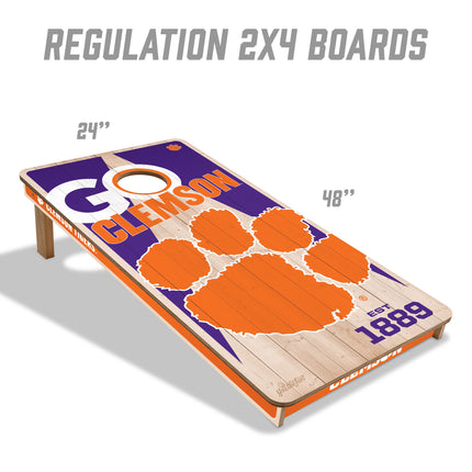 Clemson Tigers 2x4 Cornhole Boards