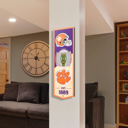 Clemson Tigers 3D Stadium 6x19 Banners