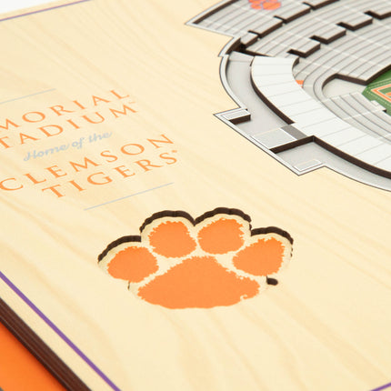 Clemson Tigers 5-Layer 3D StadiumView Wall Art