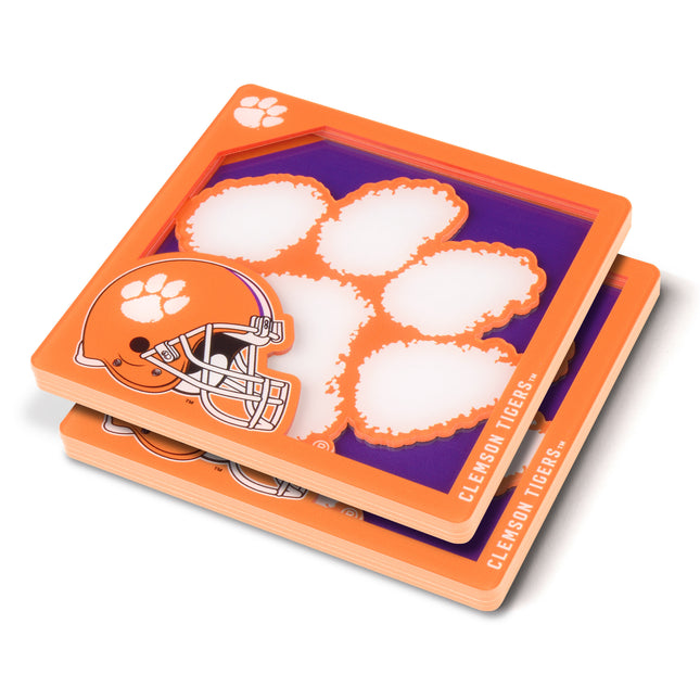Clemson Tigers 3D Logo Series Coasters