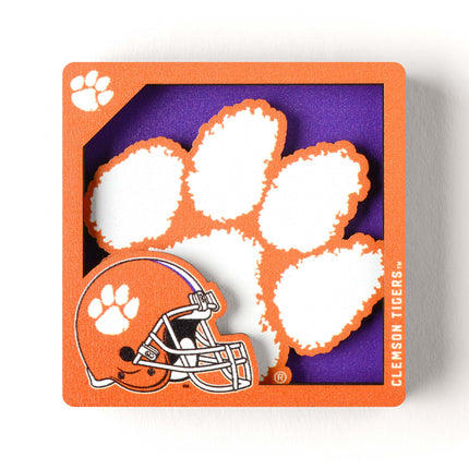 Clemson Tigers 3D Logo Series Magnet