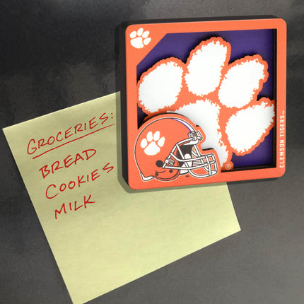 Clemson Tigers 3D Logo Series Magnet