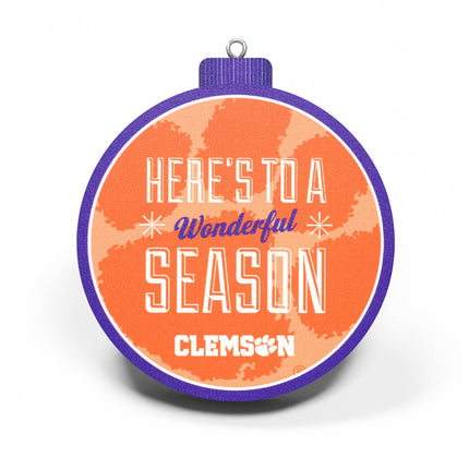 Clemson Tigers 3D Logo Series Ornament