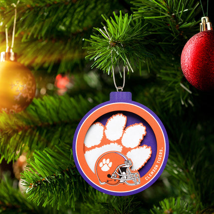 Clemson Tigers 3D Logo Series Ornament