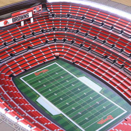 Cleveland Browns 25 Layer Stadium View Lighted End Table