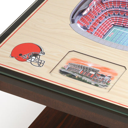 Cleveland Browns 25 Layer Stadium View Lighted End Table