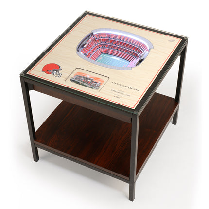 Cleveland Browns 25 Layer Stadium View Lighted End Table