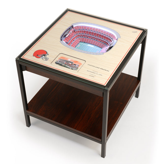 Cleveland Browns 25 Layer Stadium View Lighted End Table