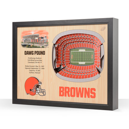 Cleveland Browns 25 Layer Stadium Art