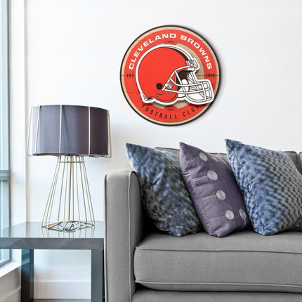 Cleveland Browns 3DX Circle Backer Wall Art
