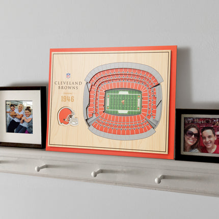 Cleveland Browns 5-Layer 3D StadiumView Wall Art