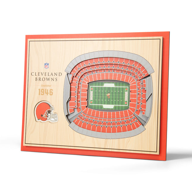 Cleveland Browns 5-Layer 3D StadiumView Wall Art