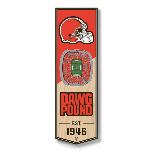 Cleveland Browns 3D Stadium 6x19 Banners