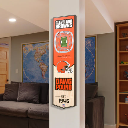 Cleveland Browns 8x32 3D Stadium Banner