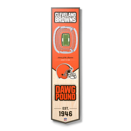 Cleveland Browns 8x32 3D Stadium Banner