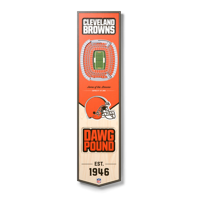 Cleveland Browns 8x32 3D Stadium Banner