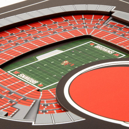 Cleveland Browns 3D StadiumView Wall Art 12x12