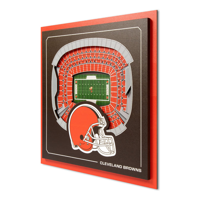 Cleveland Browns 3D StadiumView Wall Art 12x12
