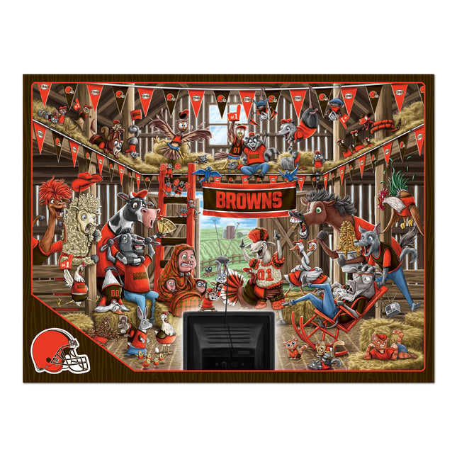 Cleveland Browns Barnyard Fans Puzzle - 500 PC
