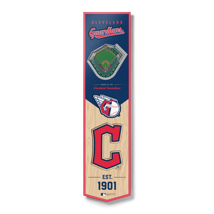 Cleveland Guardians 8x32 3D Stadium Banner