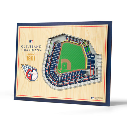 Cleveland Guardians 5-Layer 3D StadiumView Wall Art