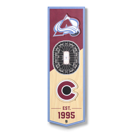 Colorado Avalanche 3D Stadium 6x19 Banners