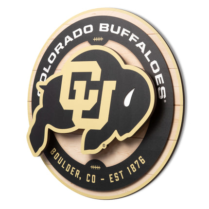 Colorado Buffaloes 3DX Circle Backer Wall Art
