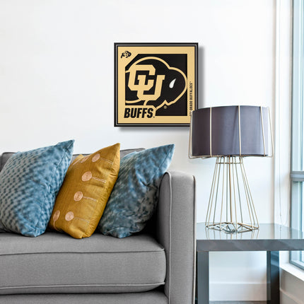 Colorado Buffaloes 3D Logo Series Wall Art - 12x12