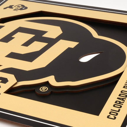 Colorado Buffaloes 3D Logo Series Wall Art - 12x12