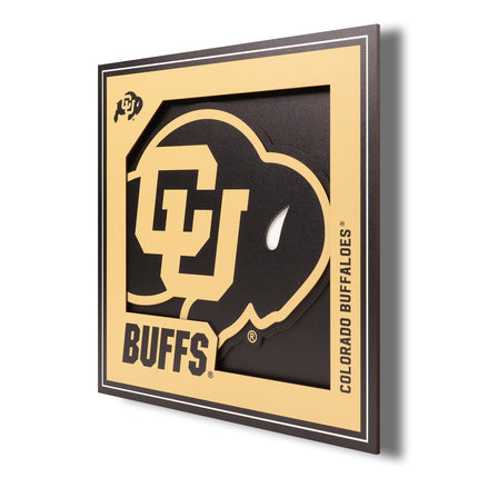 Colorado Buffaloes 3D Logo Series Wall Art - 12x12
