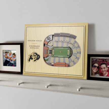 Colorado Buffaloes 5-Layer 3D StadiumView Wall Art