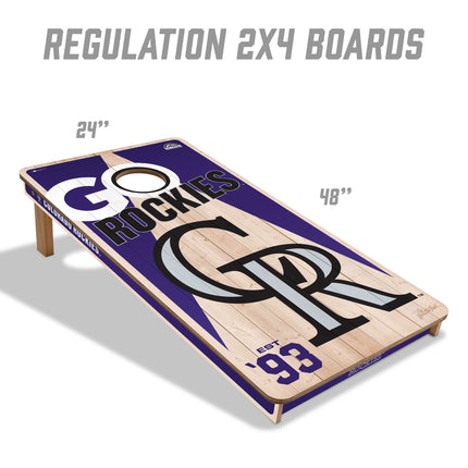 Colorado Rockies Cornhole Boards 2x4