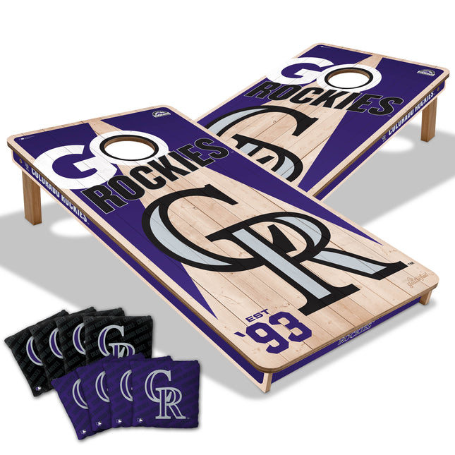 Colorado Rockies Cornhole Boards 2x4
