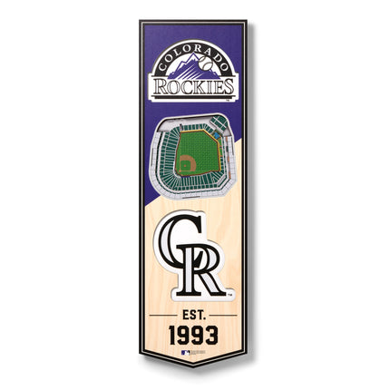 Colorado Rockies 3D Stadium 6x19 Banners
