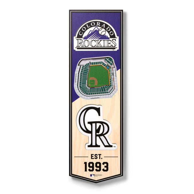 Colorado Rockies 3D Stadium 6x19 Banners