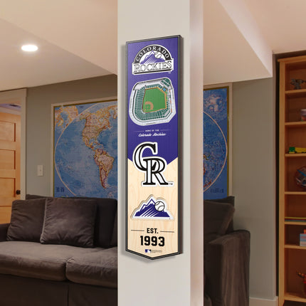 Colorado Rockies 8x32 3D Stadium Banner