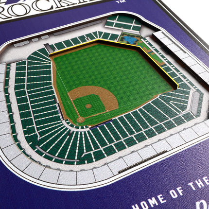 Colorado Rockies 8x32 3D Stadium Banner