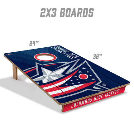 Columbus Blue Jackets 2x3 Cornhole Boards