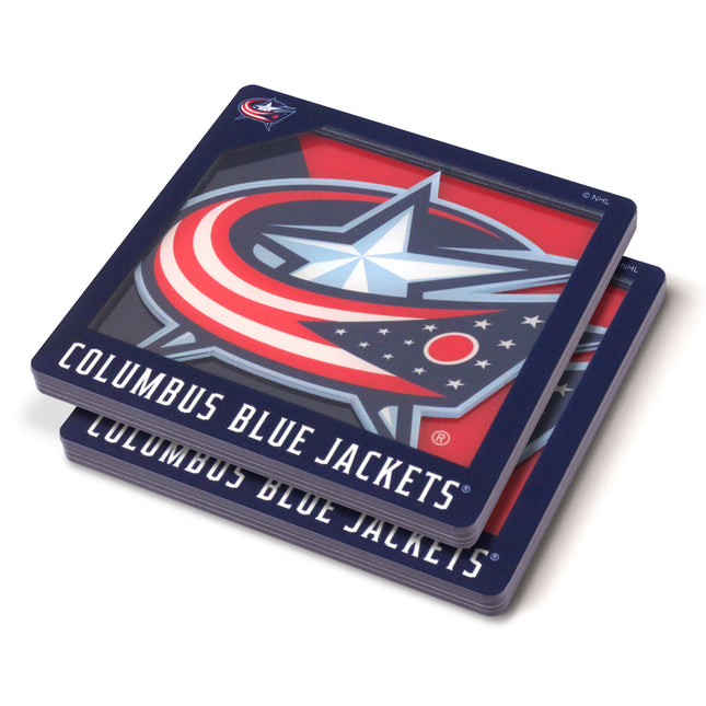 Columbus Blue Jackets 3D Logo Series Coasters